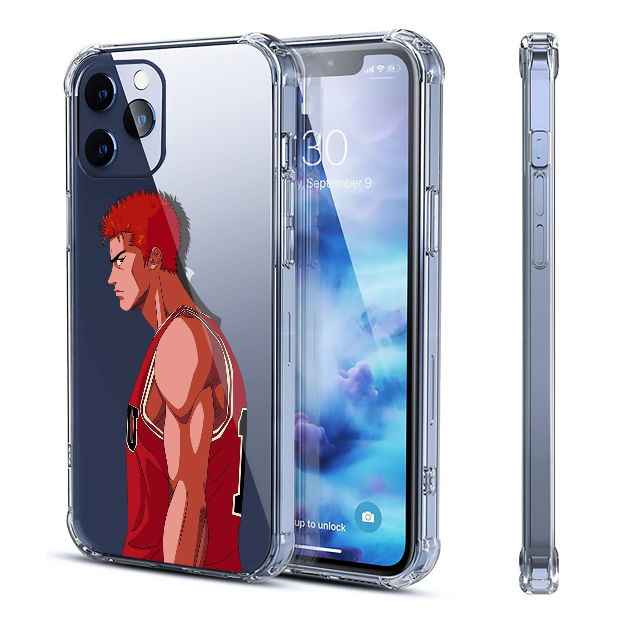 （画像用） SLAM DUNK／スラムダンク 【iPhone 12シリーズ対応】透明スマホケース（クリアソフトケース）